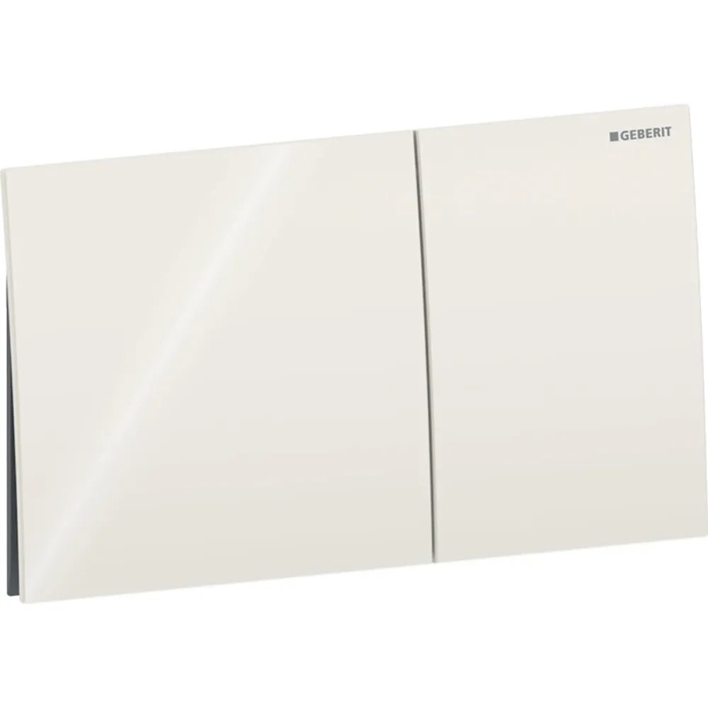 Смывная клавиша Geberit Sigma70, угловая, двойной смыв: песочно-серый / Стекло глянцевое, 25см