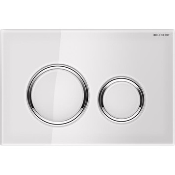 Смывная клавиша Geberit Sigma 21, белое стекло