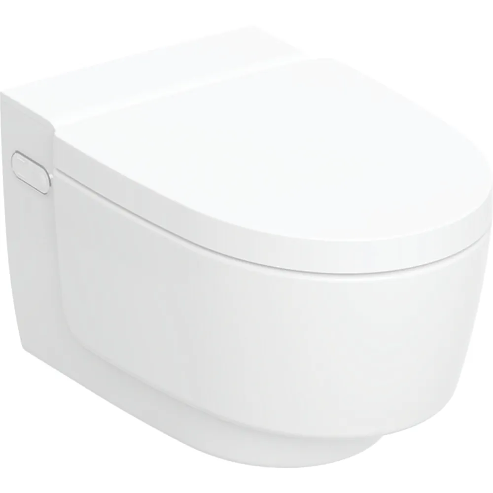 Подвесной унитаз-биде Geberit AquaClean Mera Classic: белый / покрытие KeraTect, Декоративная панель: белый / Высокоглянцевое покрытие