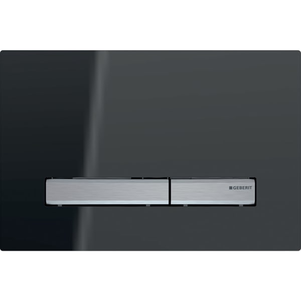 Смывная клавиша Geberit Sigma50, для двойного смыва, цвет металлический хромированный черный, лава